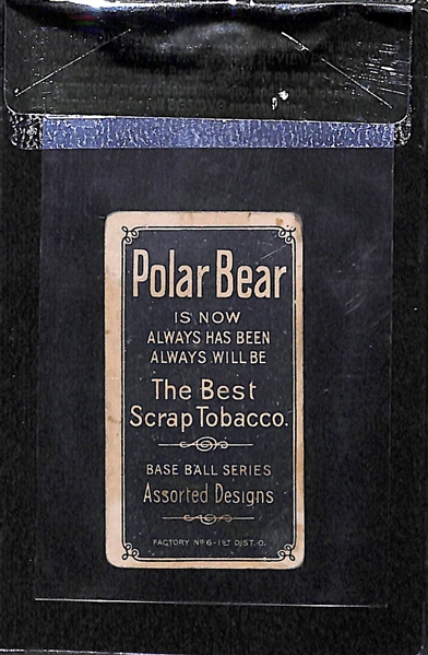 1909-11 T206 Frank Chance - Portrait Yellow - Polar Bear Back - BVG 2.0